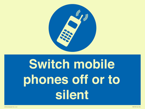 Switch mobile phones off or to silent